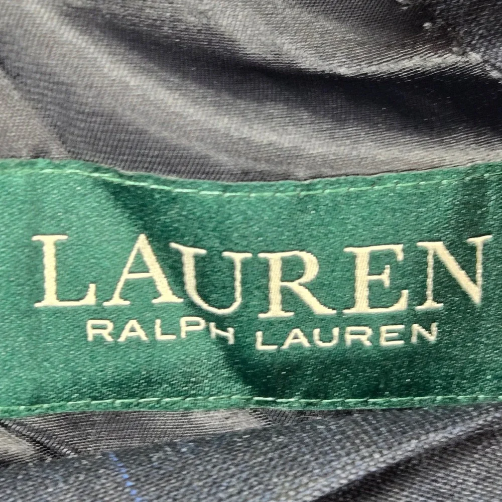 Lauren Ralph Lauren Mens 42R 38x29 Blue Windowpane‎ Check 100% Wool Suit